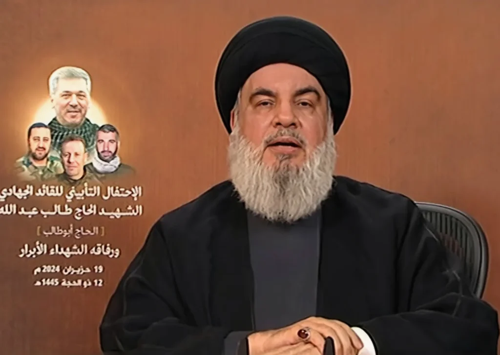 نصر الله: إسرائيل خائفة وتخفي خسائرها بجبهة الشمال